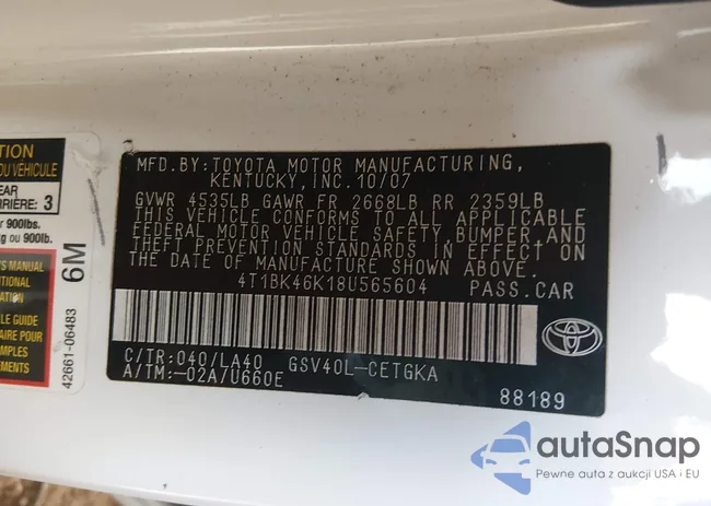 4T1BK46K18U565604: 44273896