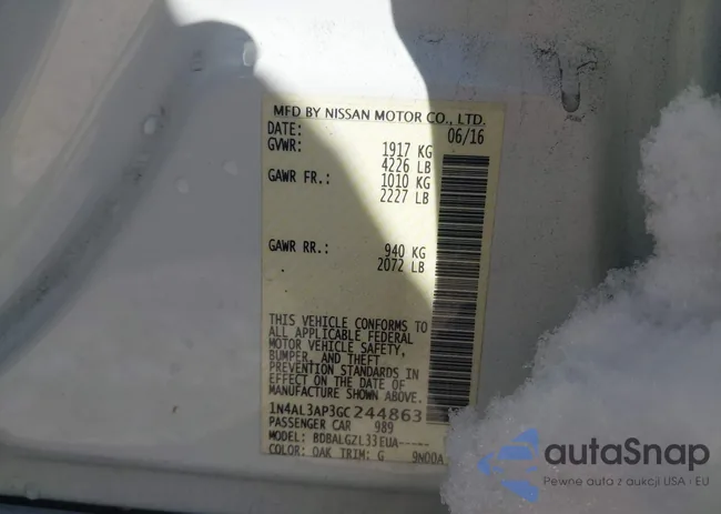 1N4AL3AP3GC244863: 44274063