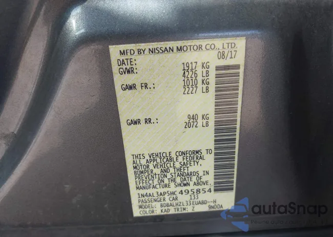 1N4AL3AP5HC495854: 44274066