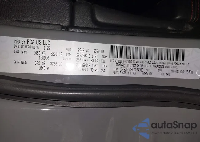 1C4RJFLG8LC194313: 44275145