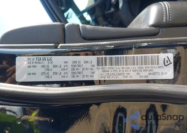 1C4RJEAG5JC300579: 44275365