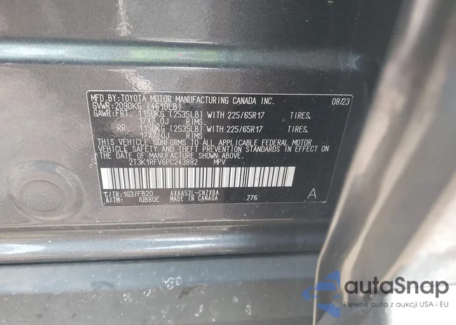 2T3K1RFV6PC243882: 44275390