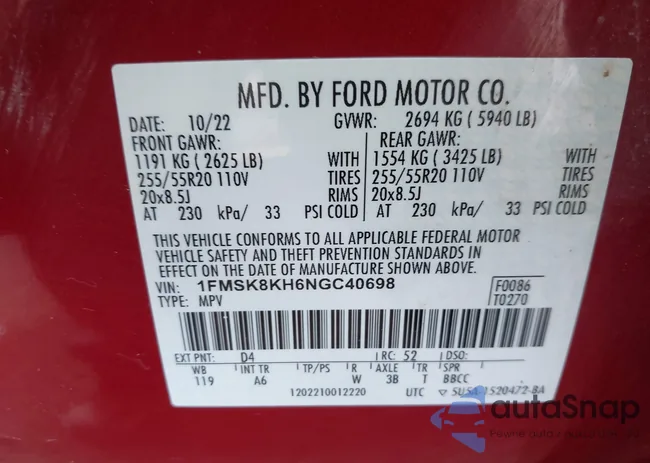 1FMSK8KH6NGC40698: 44275464