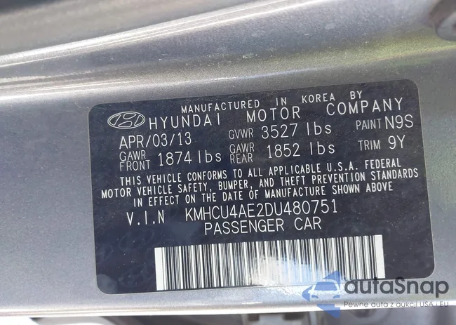 KMHCU4AE2DU480751: 44275500