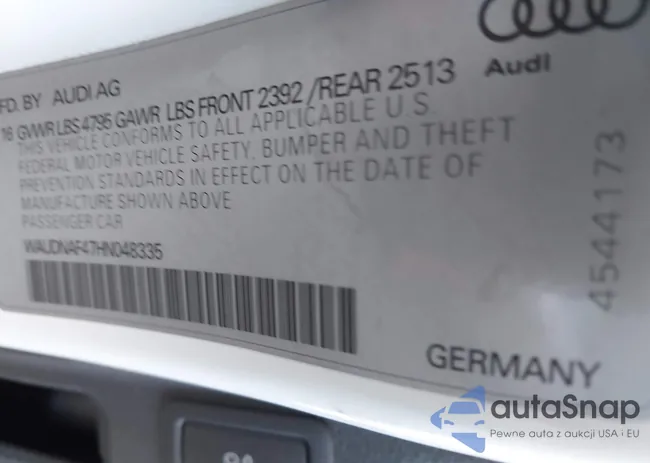 WAUDNAF47HN048335: 44275517