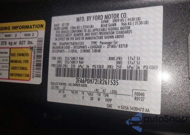 3FA6P0H72LR261535: 44275532