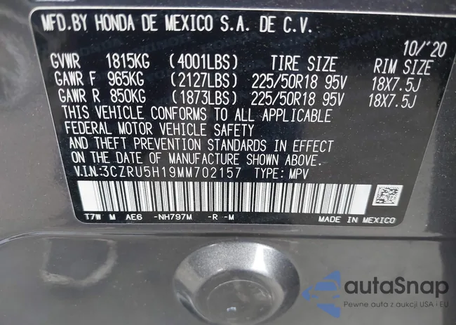 3CZRU5H19MM702157: 44274789