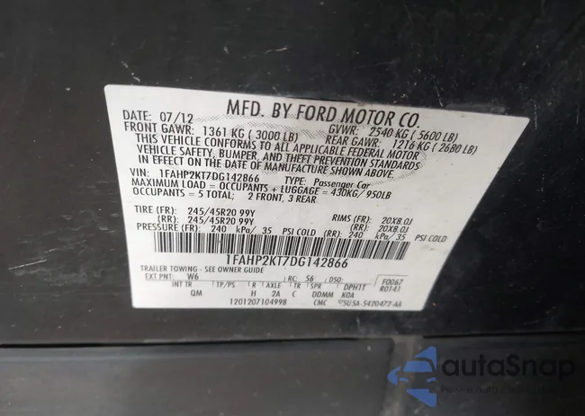 1FAHP2KT7DG142866: 44274905