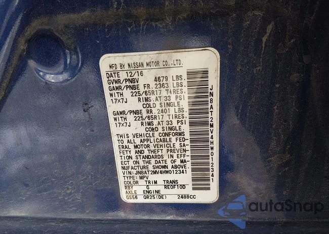 JN8AT2MV4HW012341: 44274920