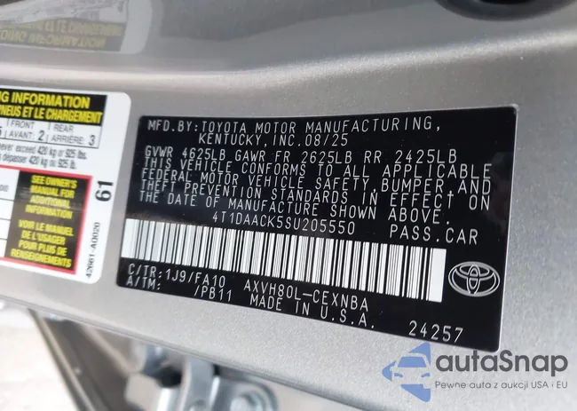 4T1DAACK5SU205550: 44274945