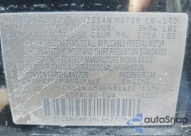 3N1CN7AP3HL847728: 44276165