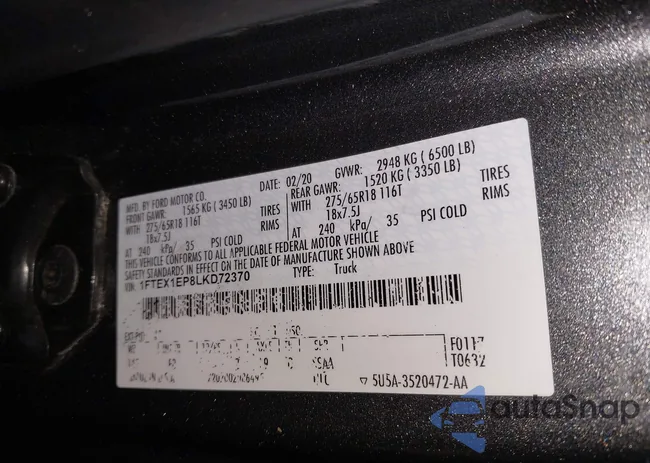 1FTEX1EP8LKD72370: 44276571