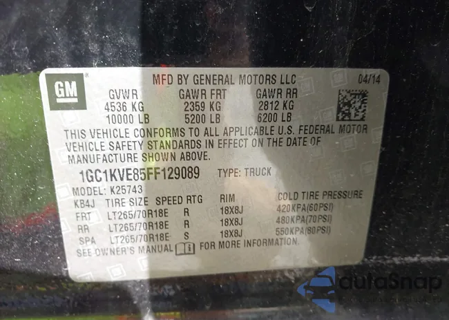 1GC1KVE85FF129089: 44276667