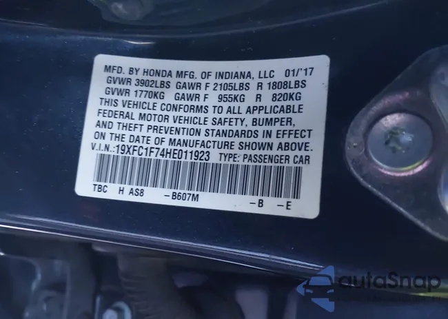 19XFC1F74HE011923: 44275965