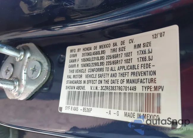 3CZRE38378G701449: 44277084