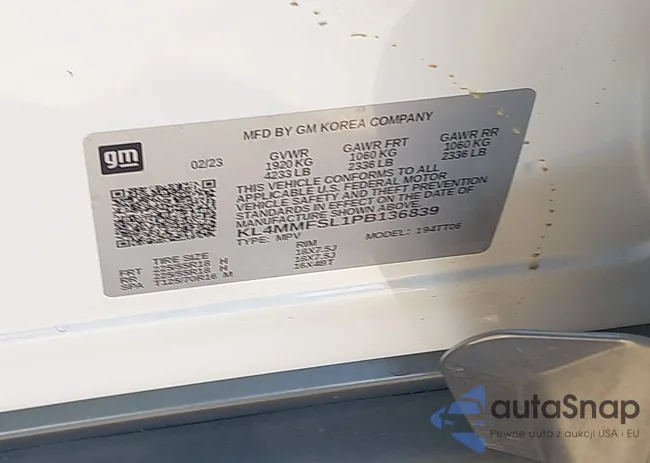 KL4MMFSL1PB136839: 44277100