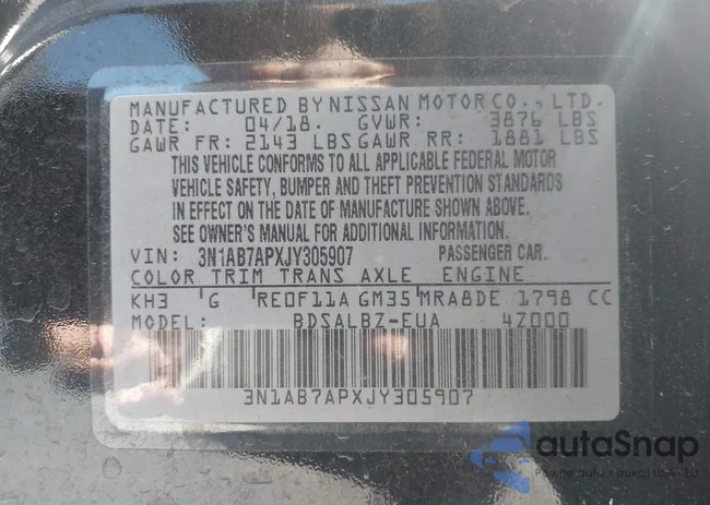 3N1AB7APXJY305907: 44277107