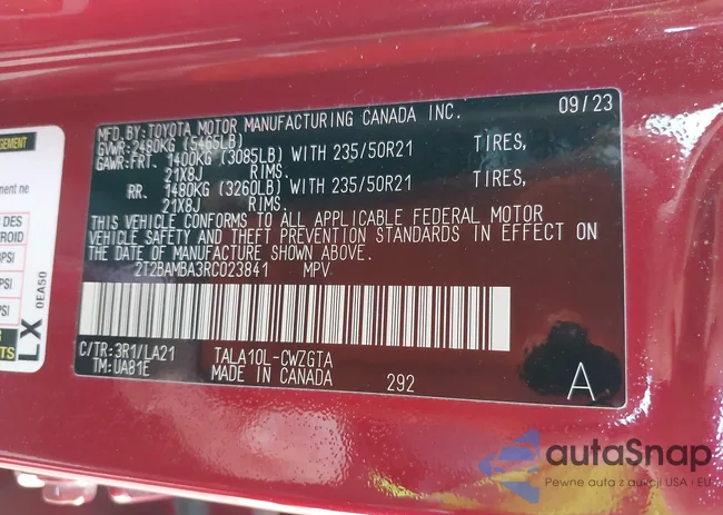 2T2BAMBA3RC023841: 44277376