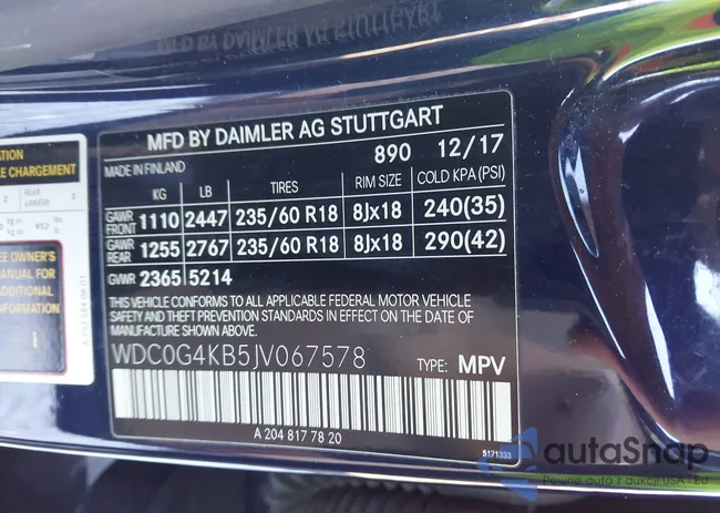 WDC0G4KB5JV067578: 44277428