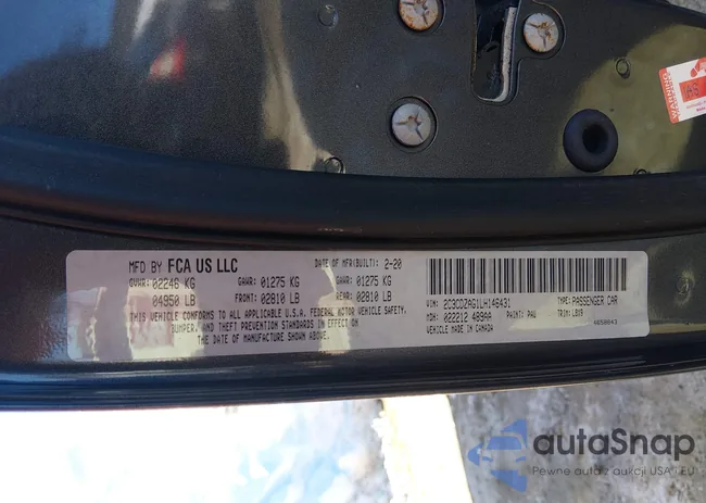 2C3CDZAG1LH146431: 44277491