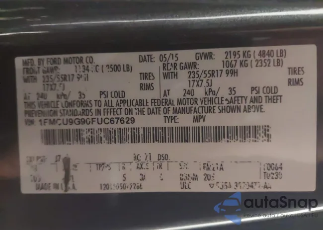 1FMCU9G90FUC67629: 44276722