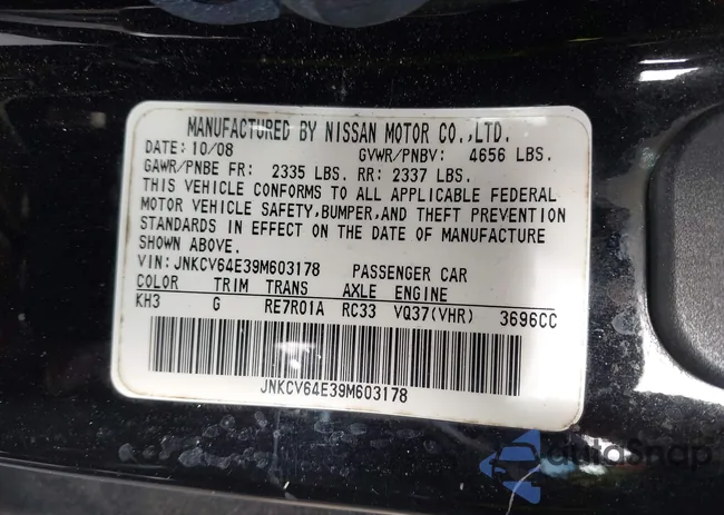 JNKCV64E39M603178: 44276878