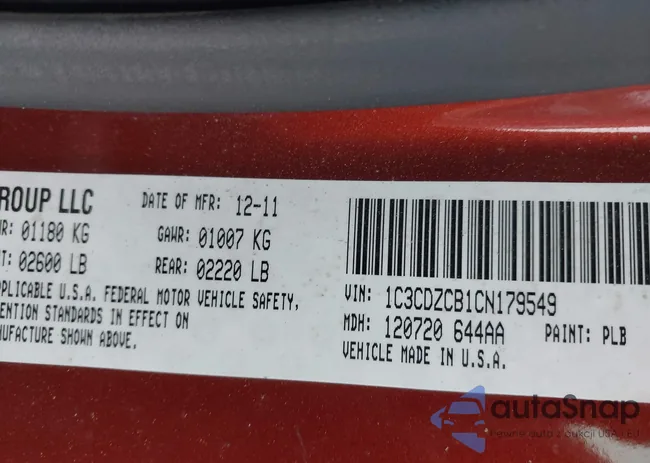 1C3CDZCB1CN179549: 44276907