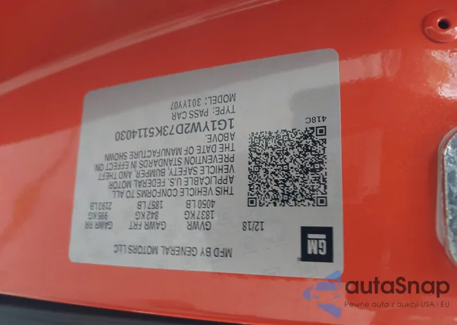 1G1YW2D73K5114030: 44276948