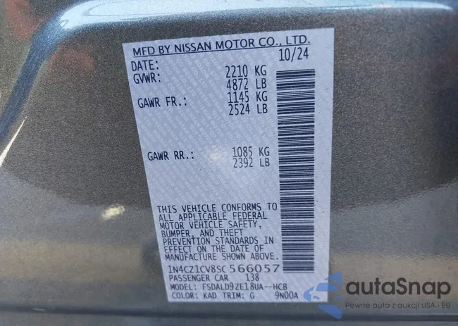 1N4CZ1CV8SP566057: 44278145