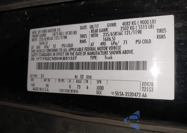 1FTYR2CM5HKB51337: 44278215