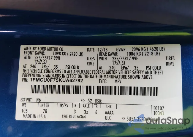 1FMCU0F75KUA62782: 44278424