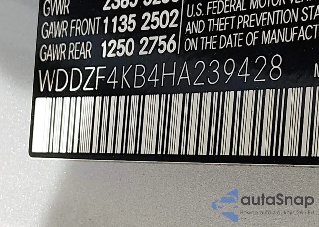 WDDZF4KB4HA239428: 44278476