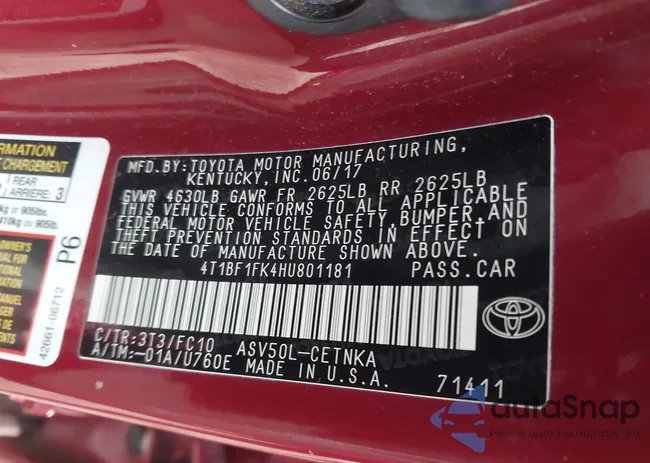 4T1BF1FK4HU801181: 44278516