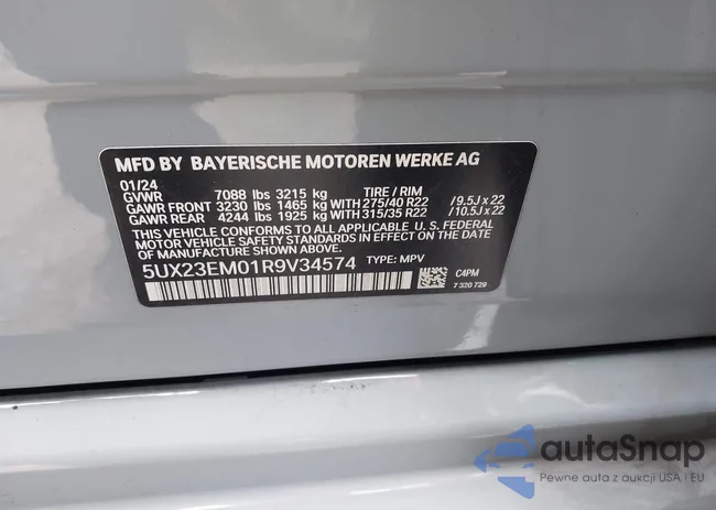 5UX23EM01R9V34574: 44278602