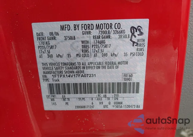 1FTPX14V17FA07231: 44277772