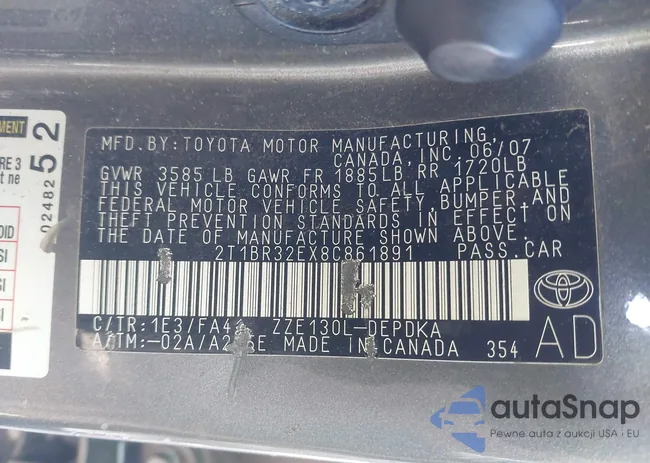 2T1BR32EX8C861891: 44277971