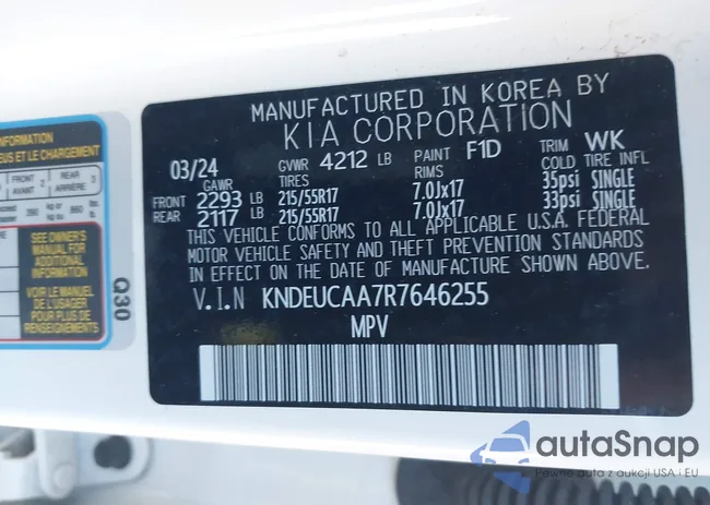 KNDEUCAA7R7646255: 44277999