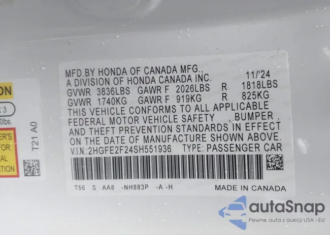 2HGFE2F24SH551936: 44279105