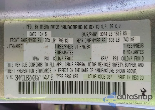 3MYDLBZV2GY114215: 44279341