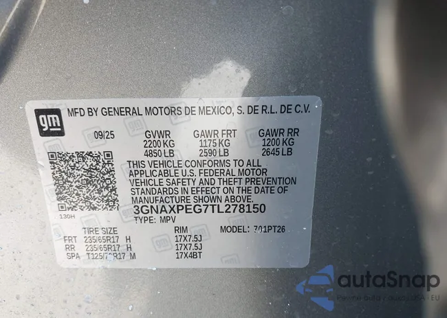 3GNAXPEG7TL278150: 44279445