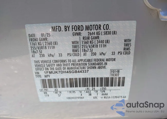 1FMUK7DH4SGB44337: 44279456