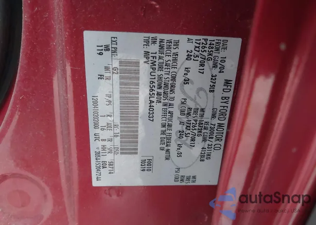 1FMPU16565LA40337: 44279565