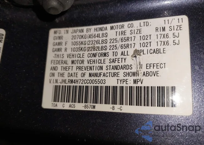 JHLRM4H72CC005503: 44279619