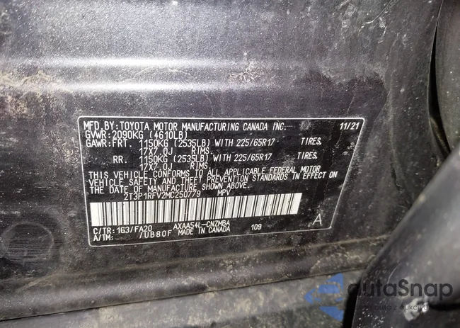 2T3P1RFV2MC250779: 44279651