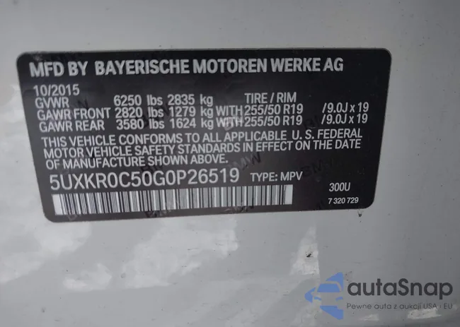 5UXKR0C50G0P26519: 44279658