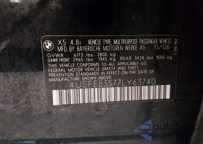 4USFE83577LY63740: 44278921