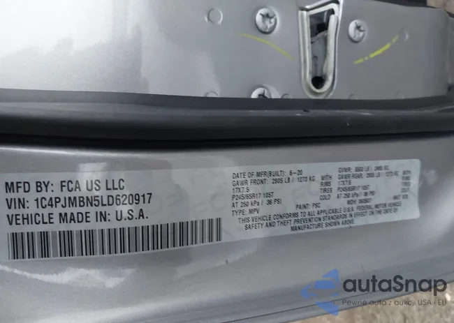 1C4PJMBN5LD620917: 44278947