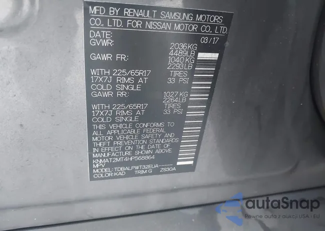 KNMAT2MT4HP568864: 44279039