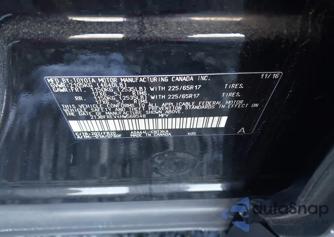 2T3BFREV4HW568548: 44280066