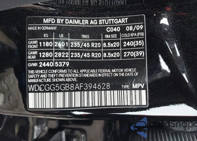 WDCGG5GB8AF394628: 44280089